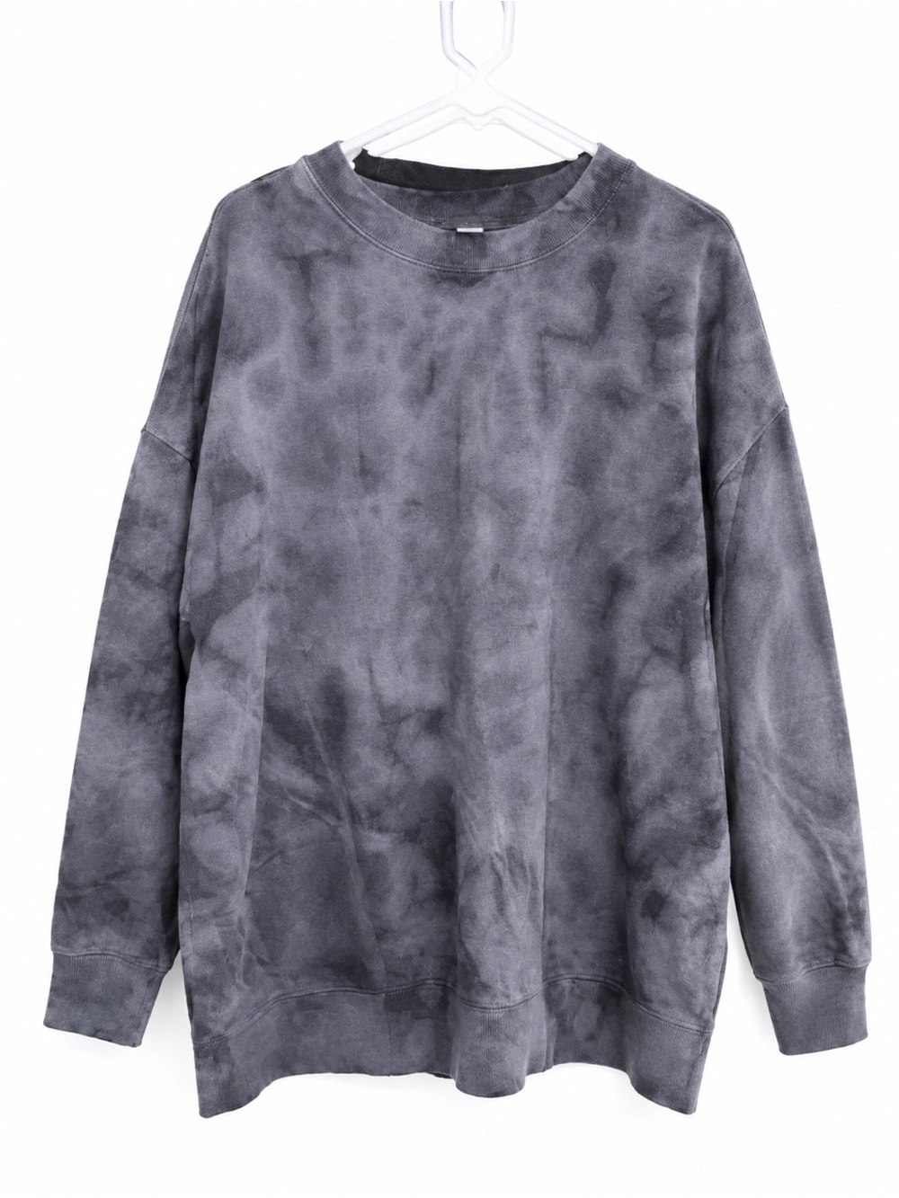 Old Navy Charcoal Gray Tie-Dye Crewneck Sweater